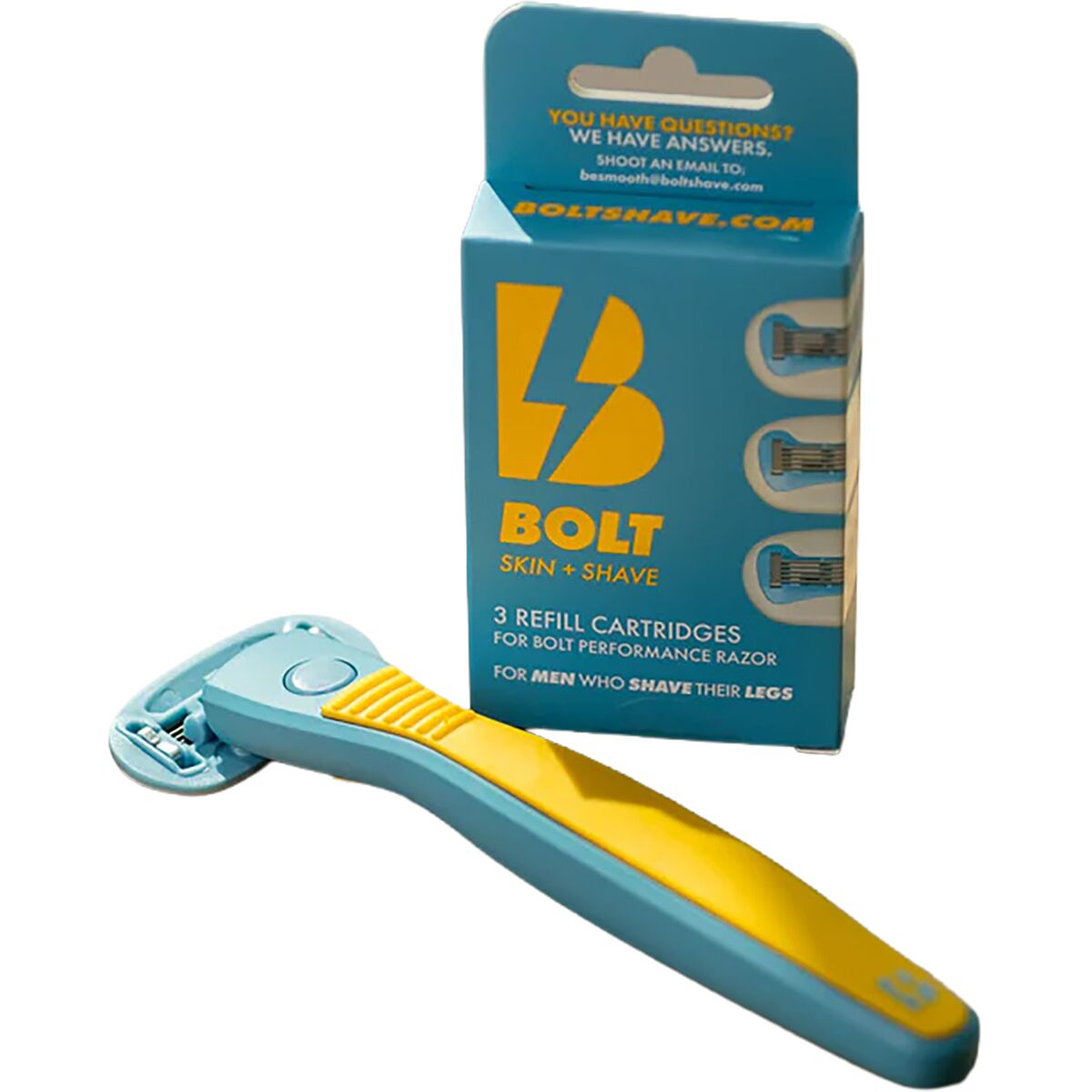 Bolt Shave BOLT Shave Skin + Shave Cartridge Refill Box Blue, Pack of 3
