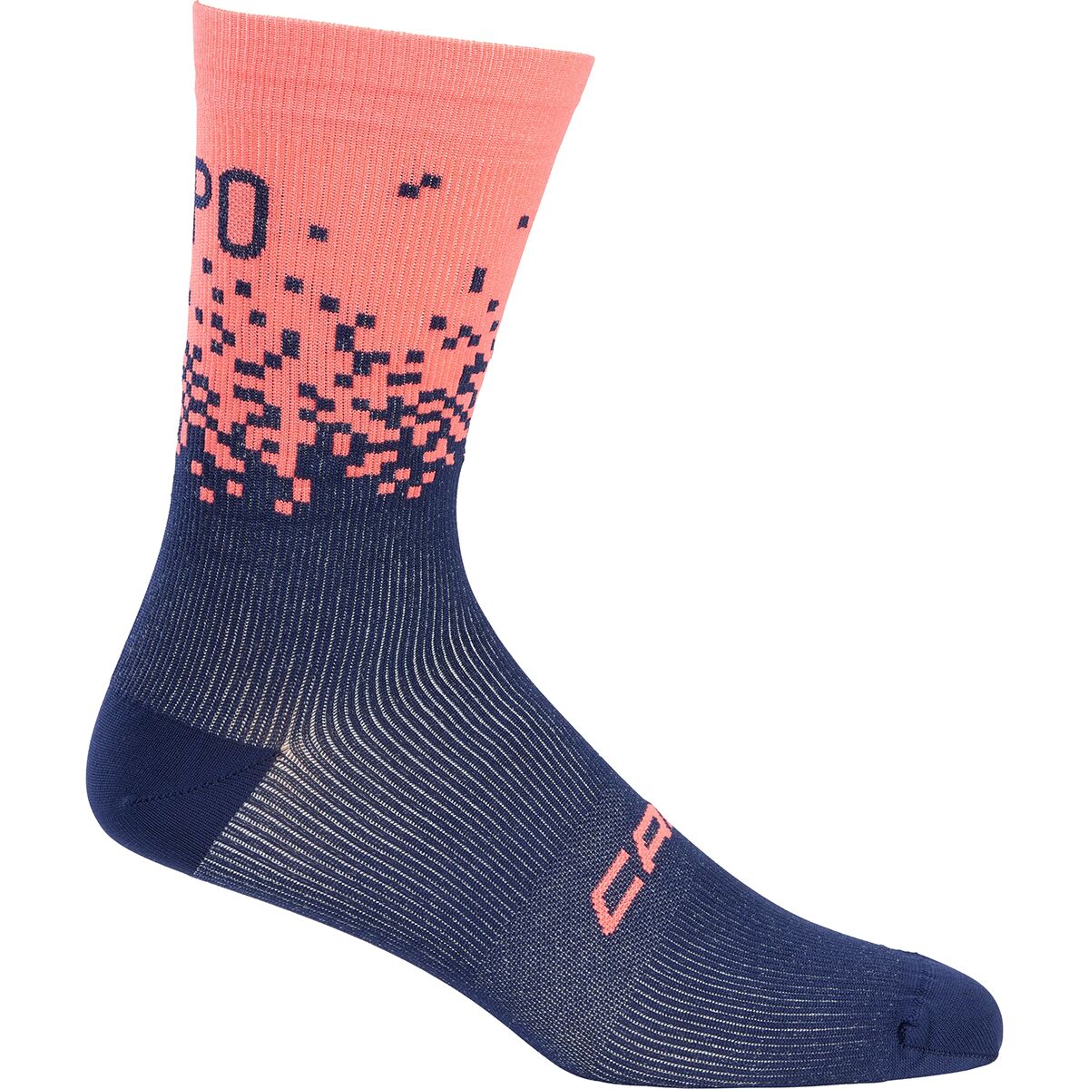 Capo Capo Active Compression 18cm Q-Skin Sock - Fade Pink/Midnight Blue, L/XL - Men's