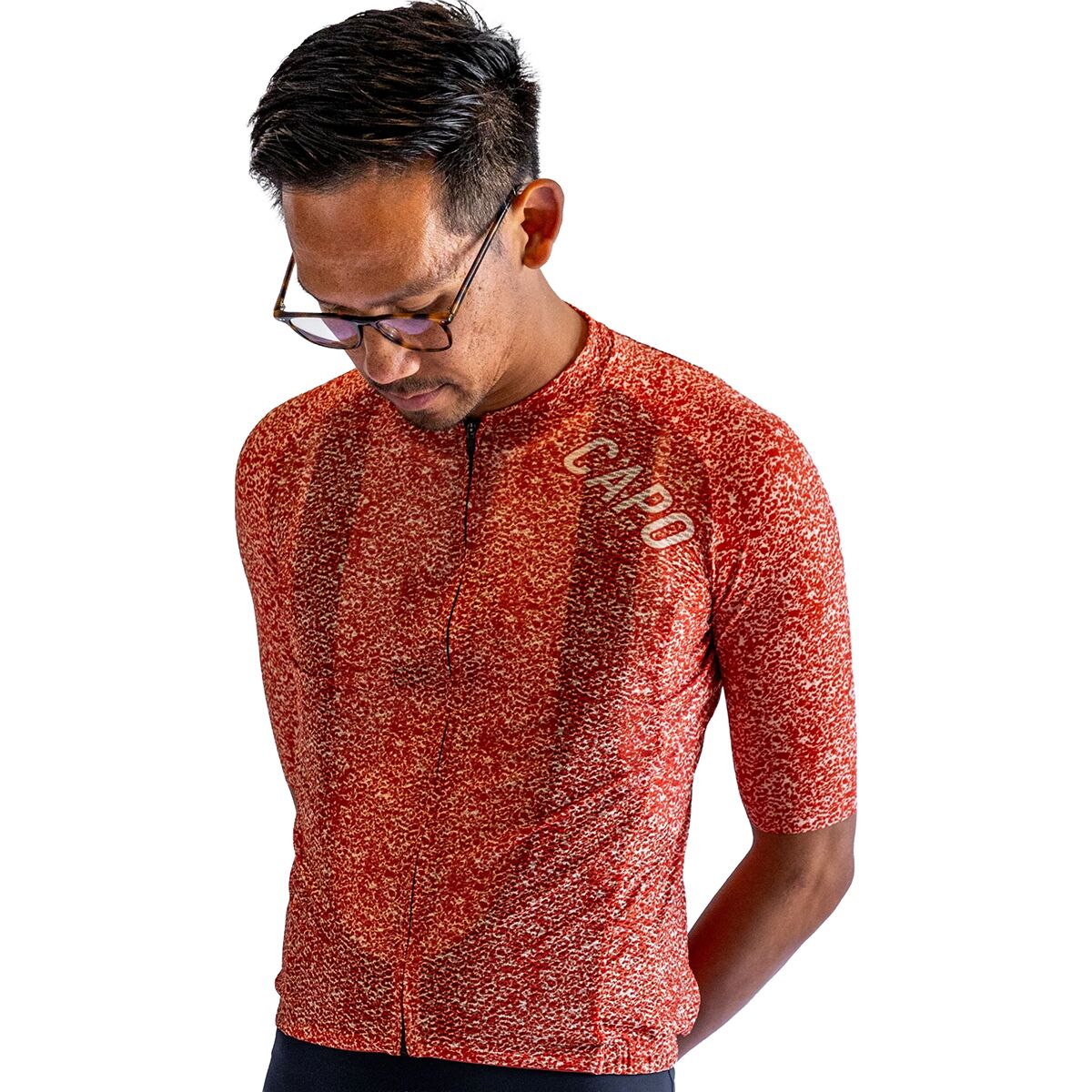 Capo Cycling Apparel | Capo Super Corsa Aria Jersey Men's | Size Medium In Red Earth Pebble