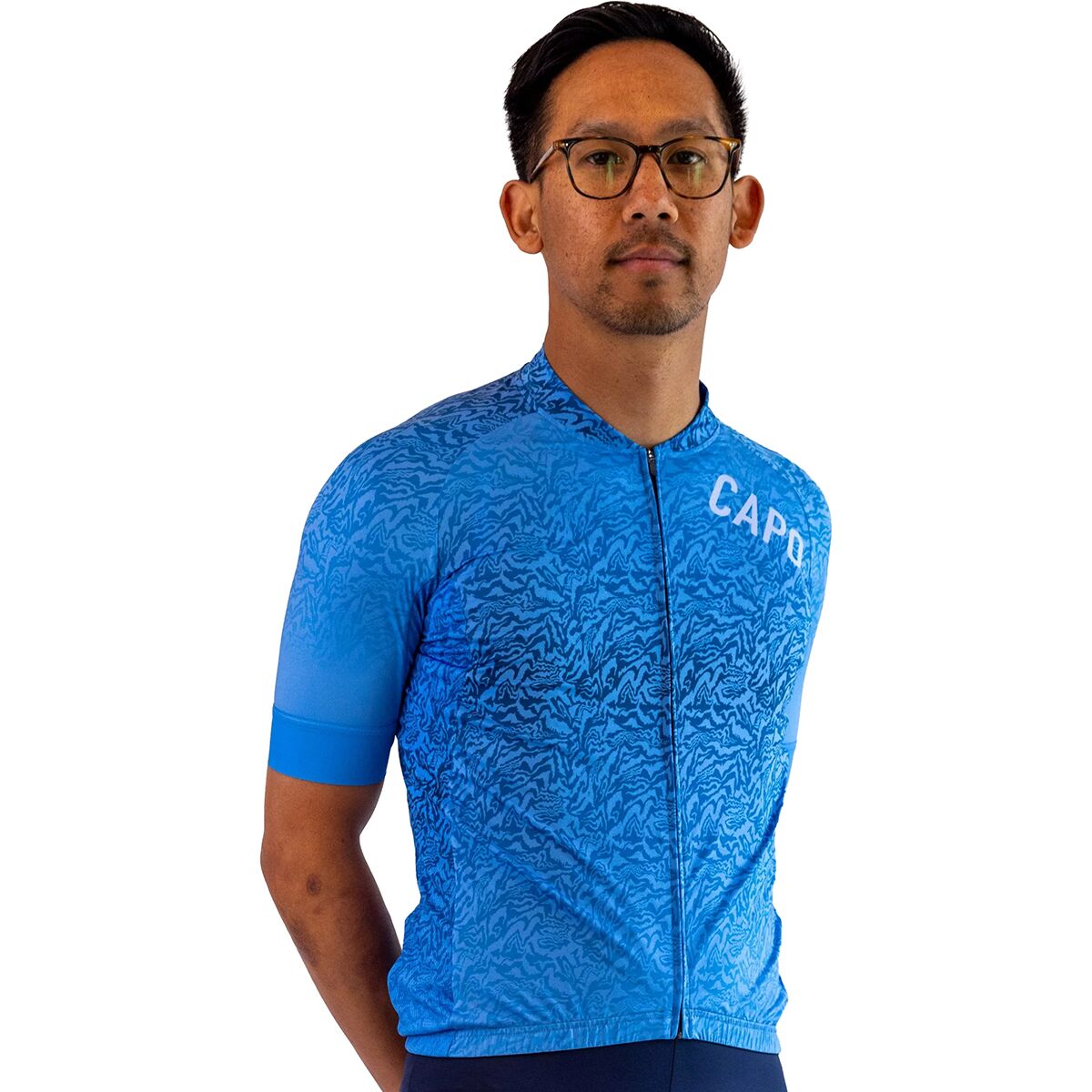 Capo Capo Super Corsa Fade Jersey - Men's Tranquil Blue Marble, M