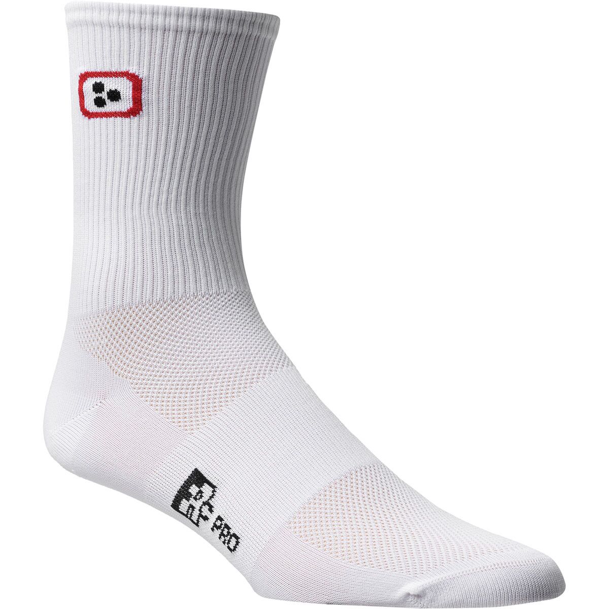 Competitive Cyclist Race Day Sock White/Red/Black, L - Men's
