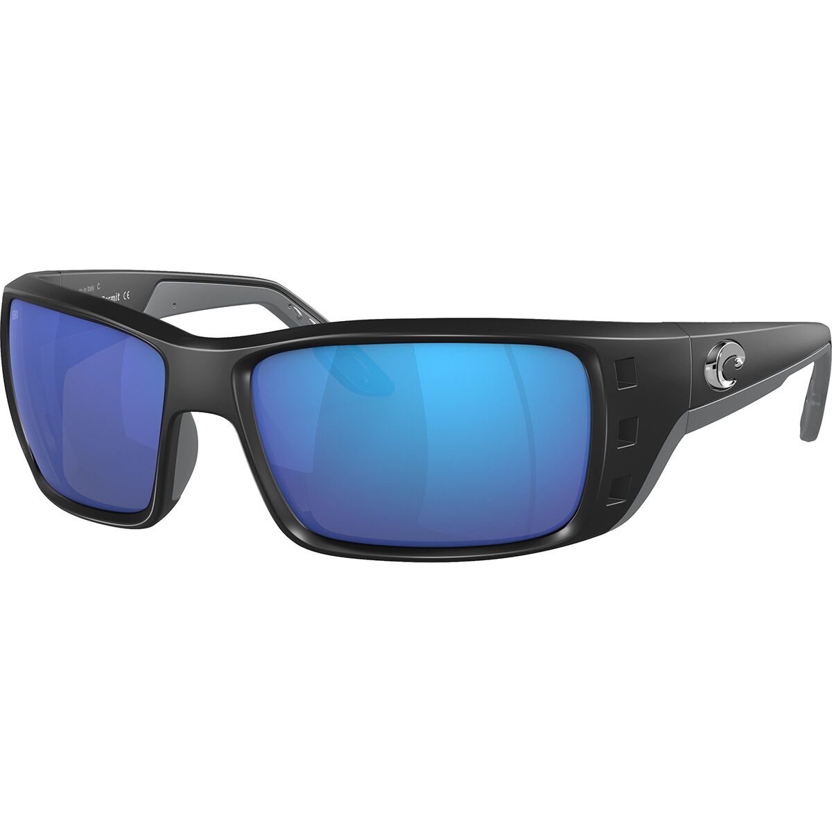 Costa Costa Permit 580G Polarized Sunglasses Matte Black/Blue Mirror, One Size - Men's