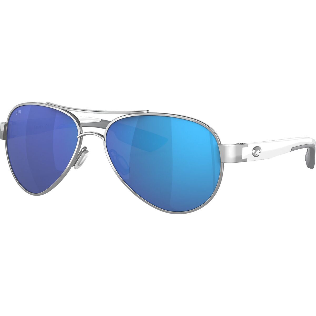 Costa Costa Loreto 580G Polarized Sunglasses Palladium Blue Mir 580g, One Size - Men's