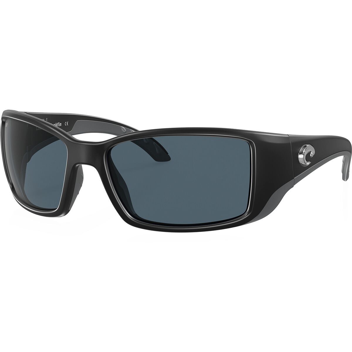 Costa Costa Blackfin 580P Polarized Sunglasses Matte Black/Gray, One Size - Men's