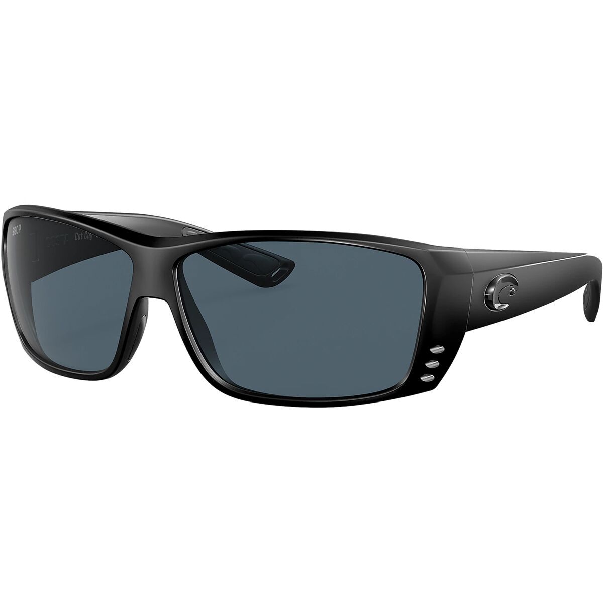 Costa Costa Tuna Alley Blackout 580P Polarized Sunglasses Gray, One Size - Men's