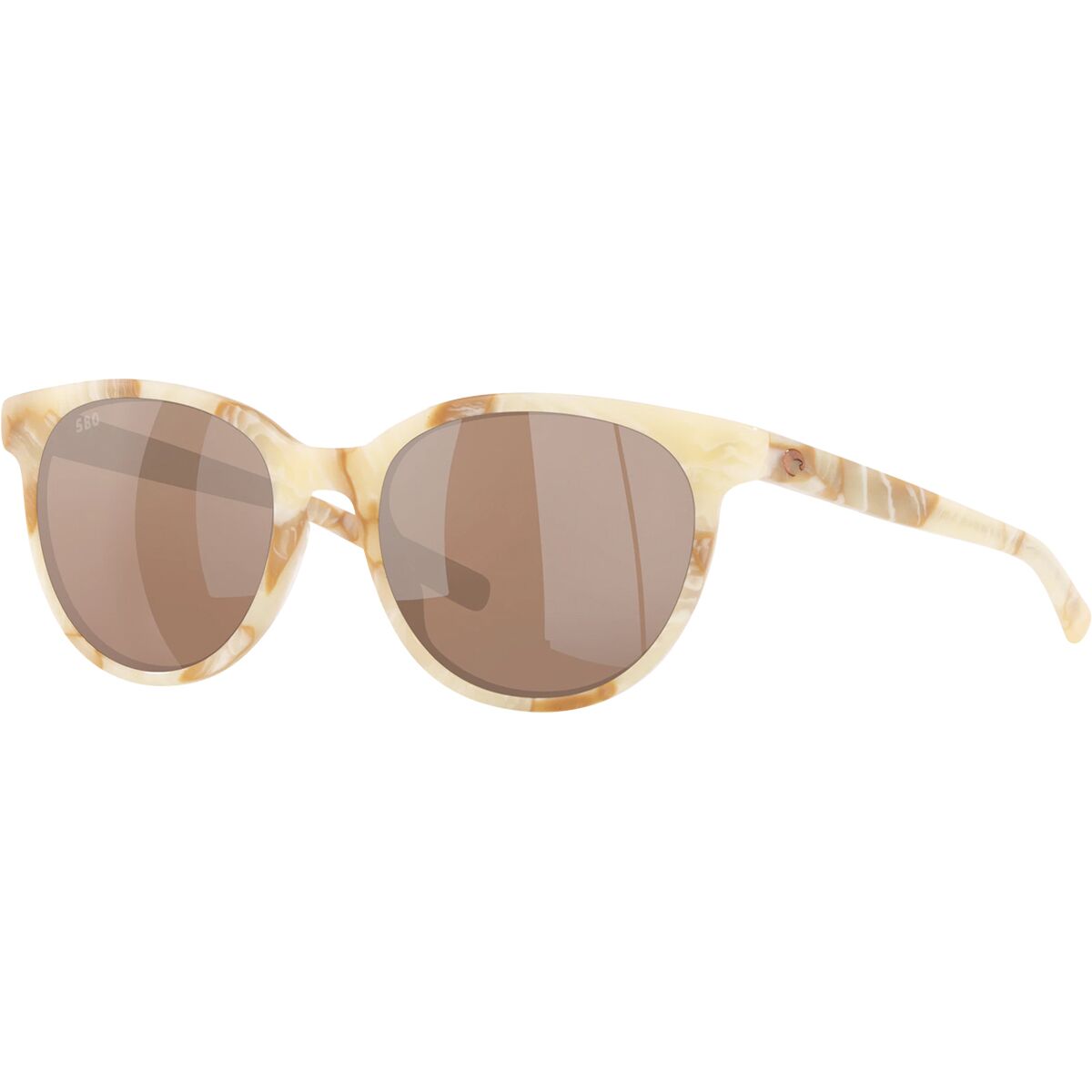 Costa Costa Isla 580G Polarized Sunglasses - Women's Shiny Seashell/Copper Silver Mirror 580G, One Size