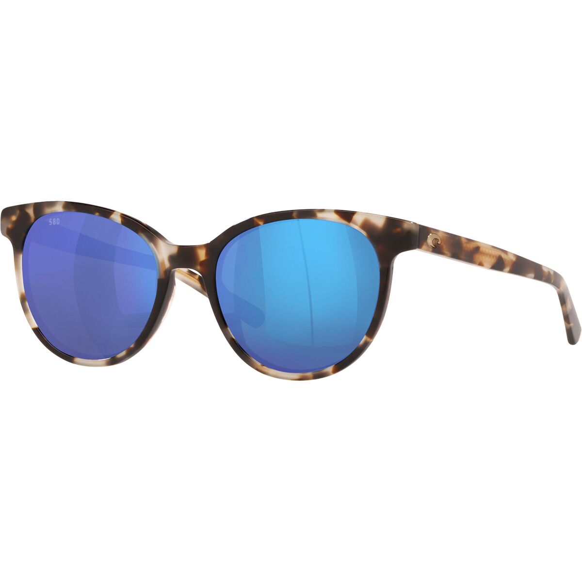 Costa Del Mar Costa Isla Shiny Tiger Cowrie Frame Sunglasses w/Blue Mirror 580G Lenses 06S2008-20080753