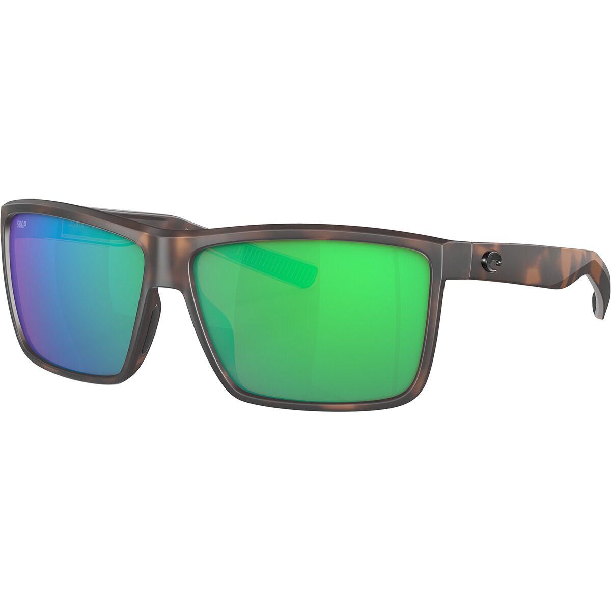 Costa Costa Rinconcito 580P Polarized Sunglasses Matte Tortoise Frame/Green Mirror 580P, One Size - Men's