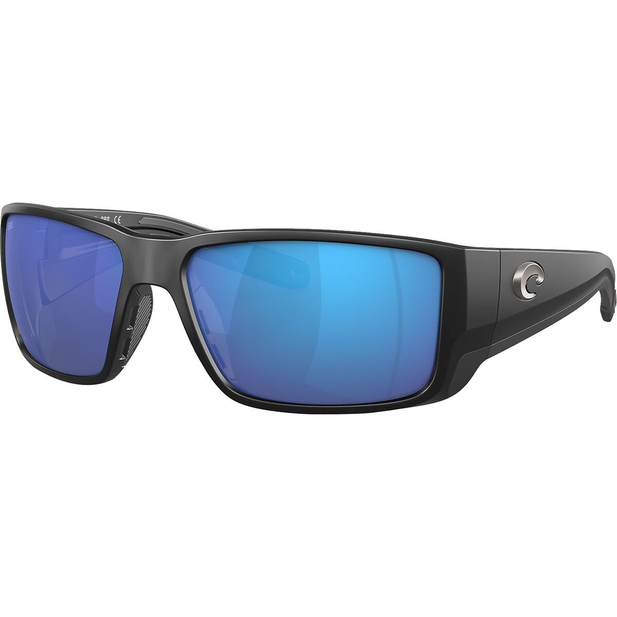 Costa Costa Blackfin Pro 580G Polarized Sunglasses Matte Black/580G Glass/Gray/Blue Mirror, One Size - Men's