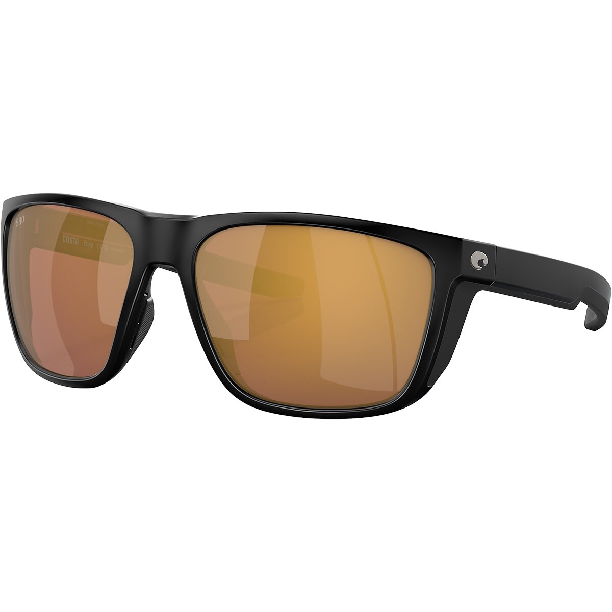 Costa Costa Ferg 580G Polarized Sunglasses Matte Black/Gold Mirror 580G, One Size - Men's