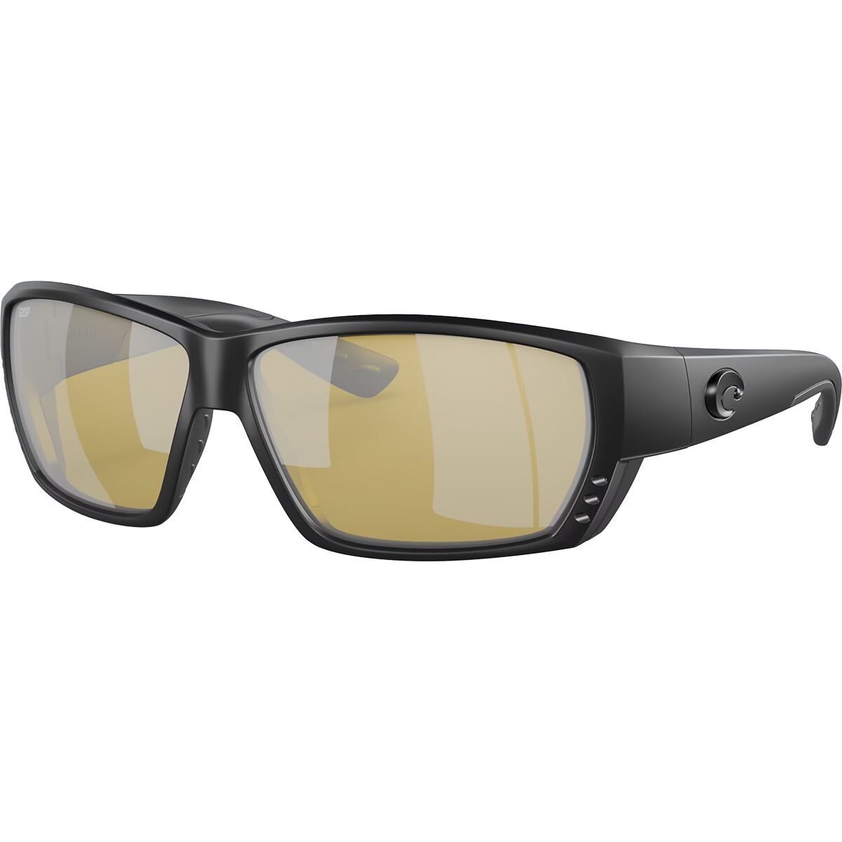 Costa Del Mar Tuna Alley PRO 580G Glass Polarized Sunglasses - Matte Black/Sunrise Silver Mirror - Large
