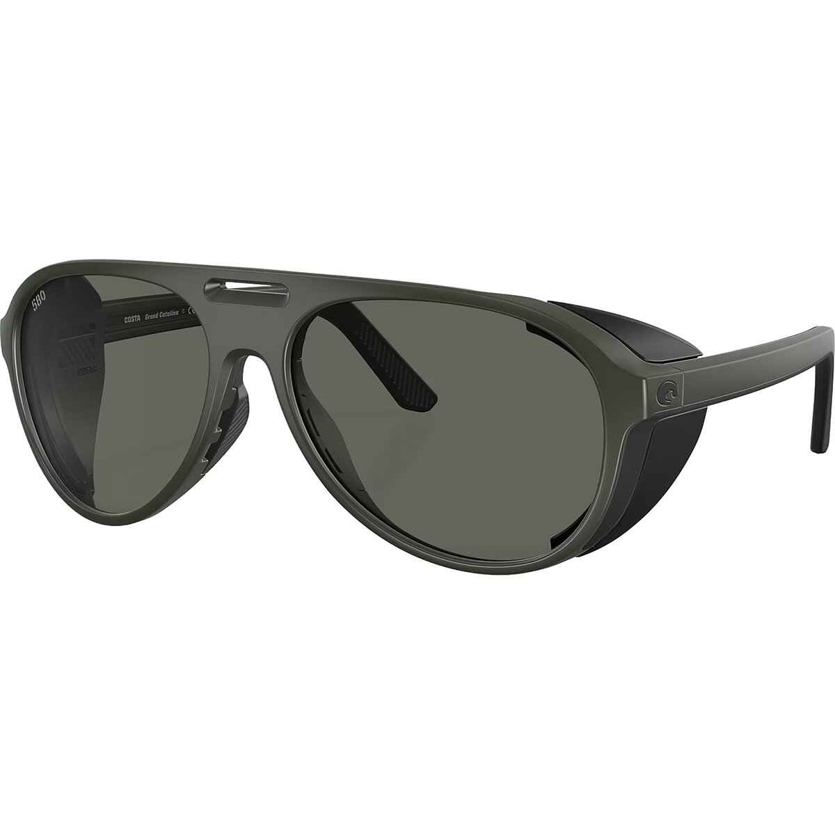 Costa Grand Catalina Polarized Sunglasses Matte Olive/Gray 580G, One Size