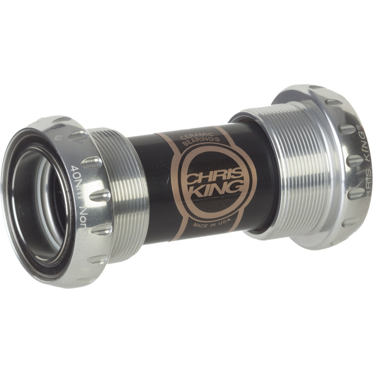 Chris King Chris King ThreadFit 24mm Bottom Bracket - Ceramic Silver, Ceramic
