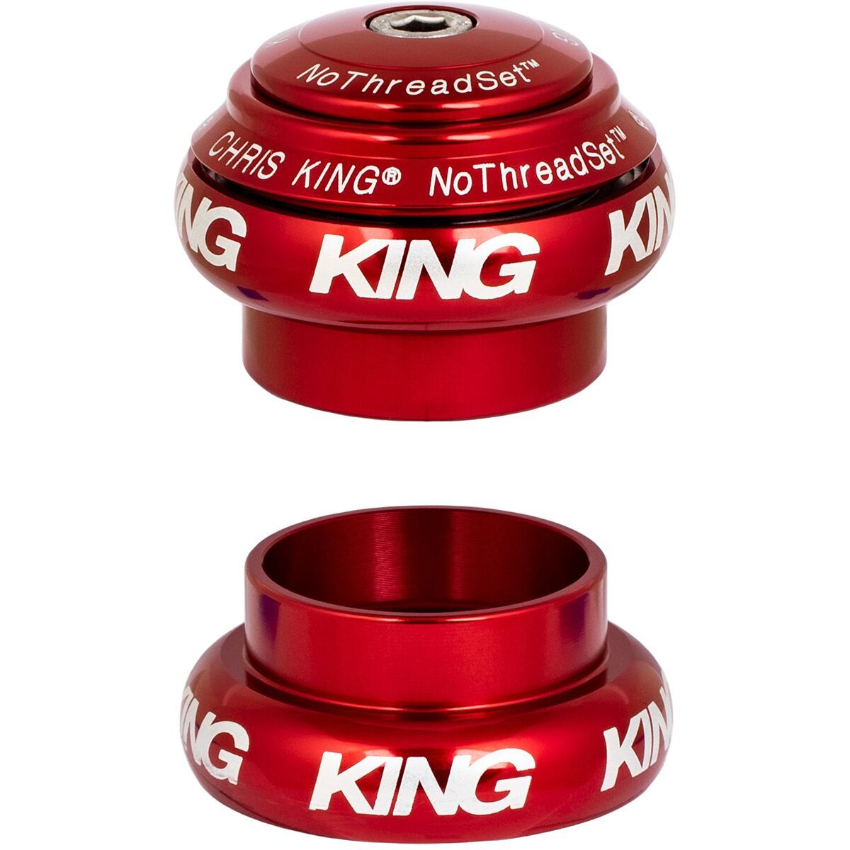 Chris King NoThreadset Headset - 1 1/8in Red, 1-1/8in