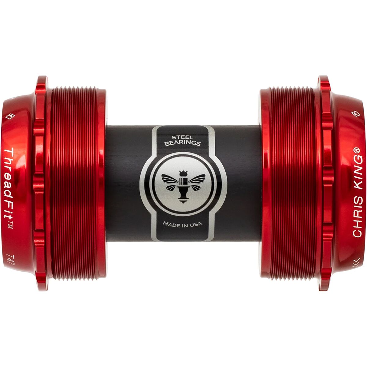Chris King ThreadFit T47-24x Bottom Bracket Red, 24mm