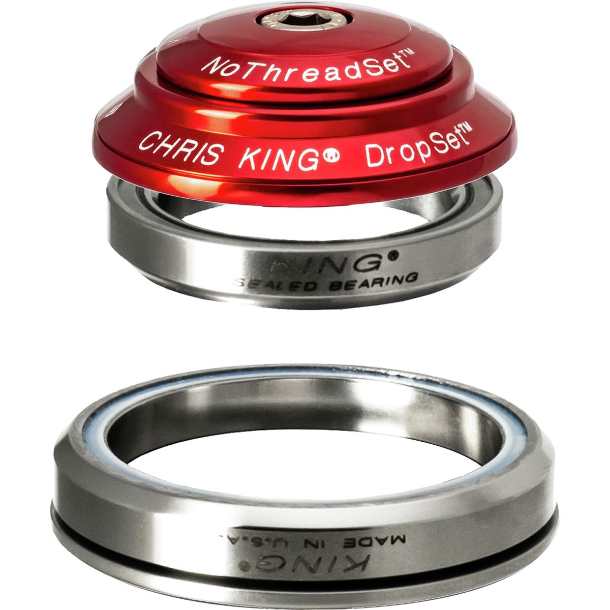 Chris King | Dropset 3 Headset | Red | Is41Mm | Is52Mm 45/36