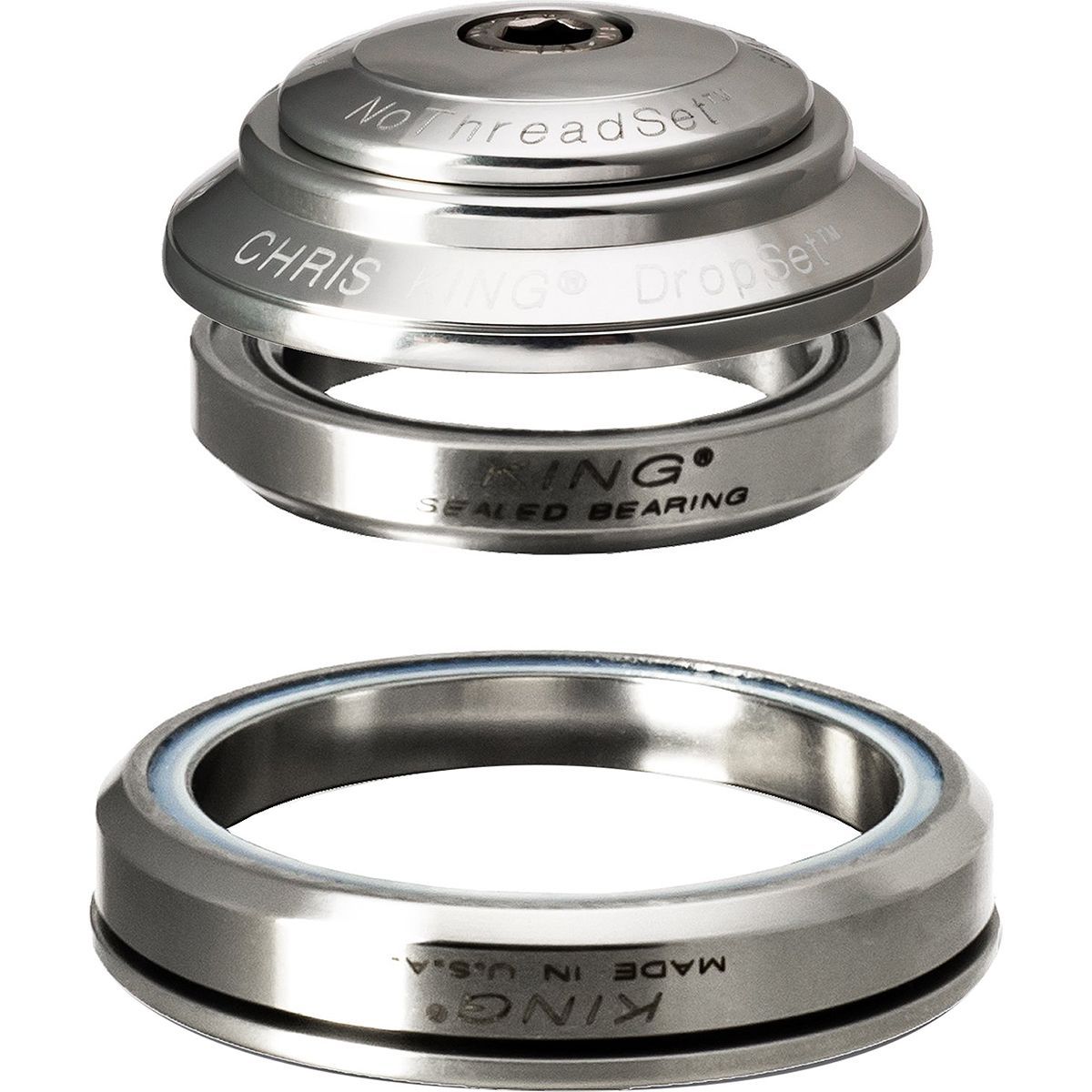 Chris King Chris King DropSet 3 Headset Silver, 41mm Upper/52mm Lower