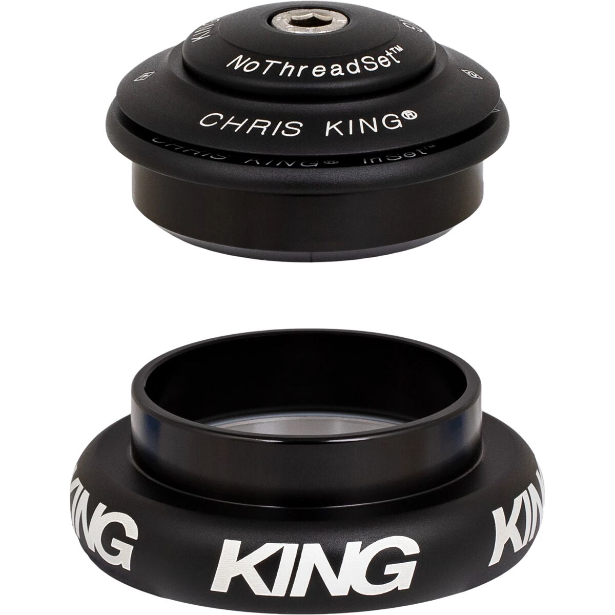 Chris King Inset 7 Headset Matte Jet, Tapered Inset