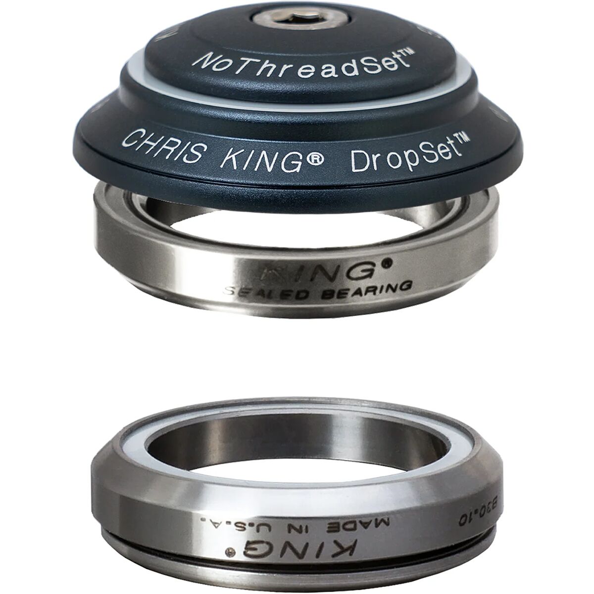 Chris King Dropset 4 Headset Midnight, 42mm Upper/42mm Lower