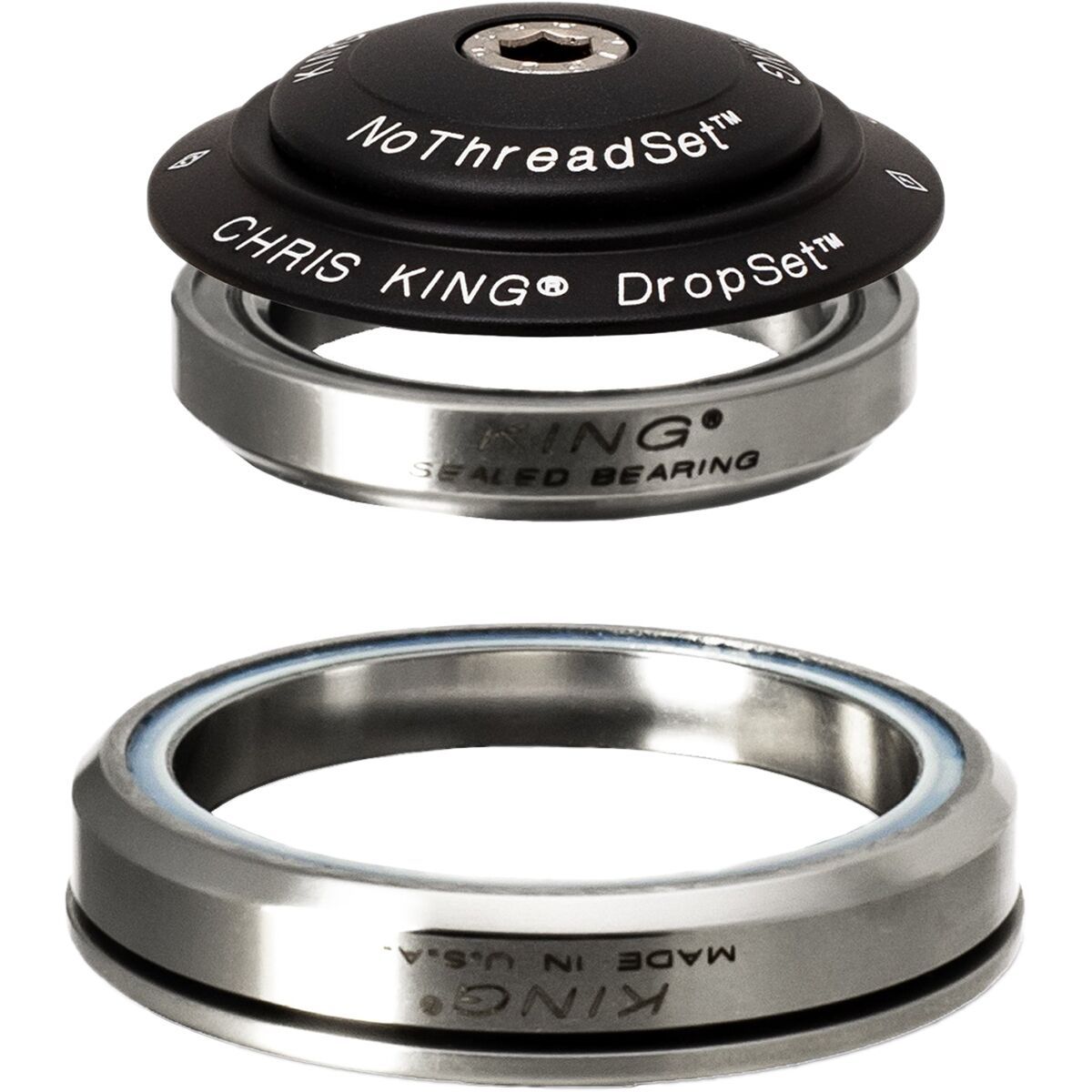 Chris King Chris King DropSet 5 Headset Matte Jet, 42mm Upper/52mm Lower