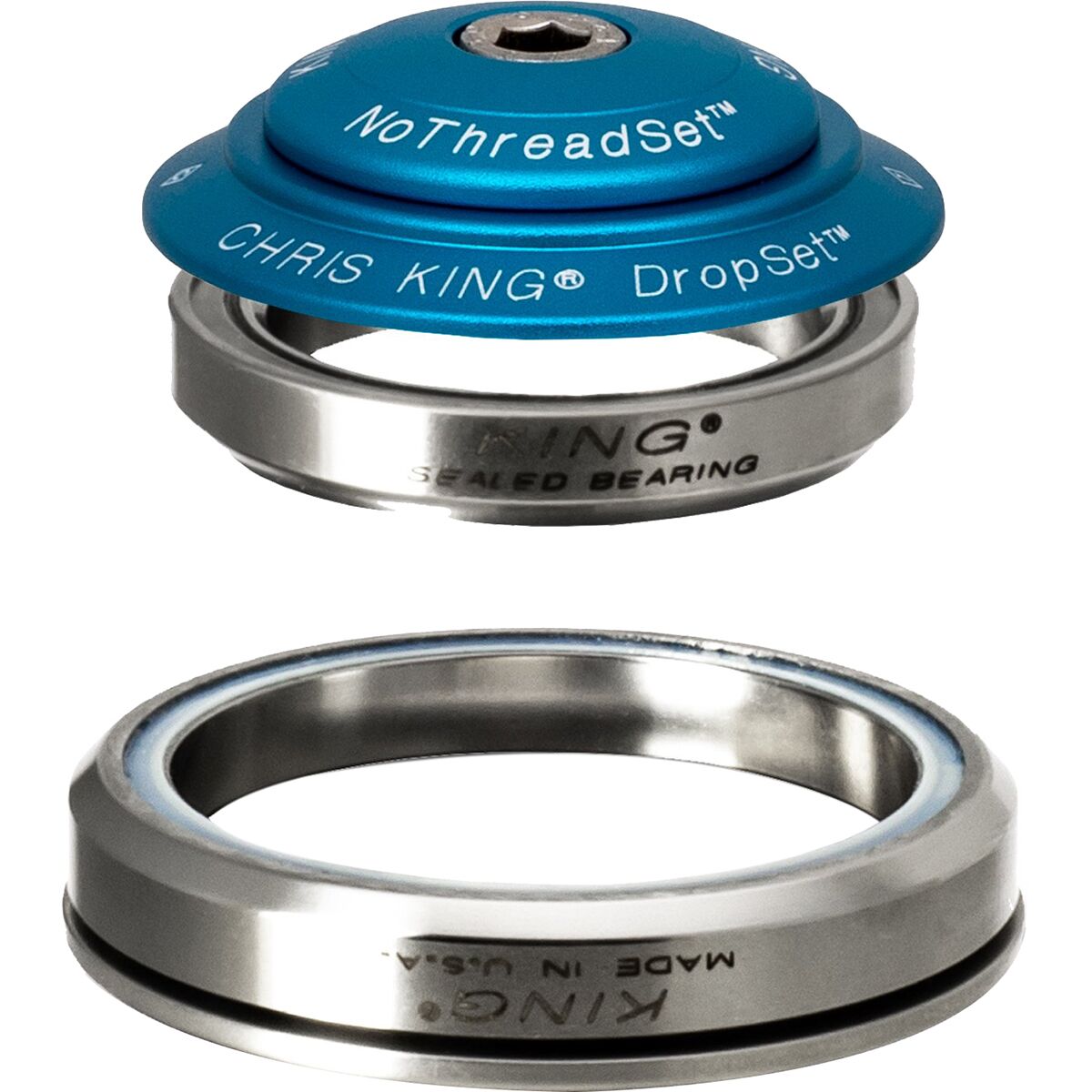 Chris King DropSet 5 Headset Matte Turquoise, 42mm Upper/52mm Lower