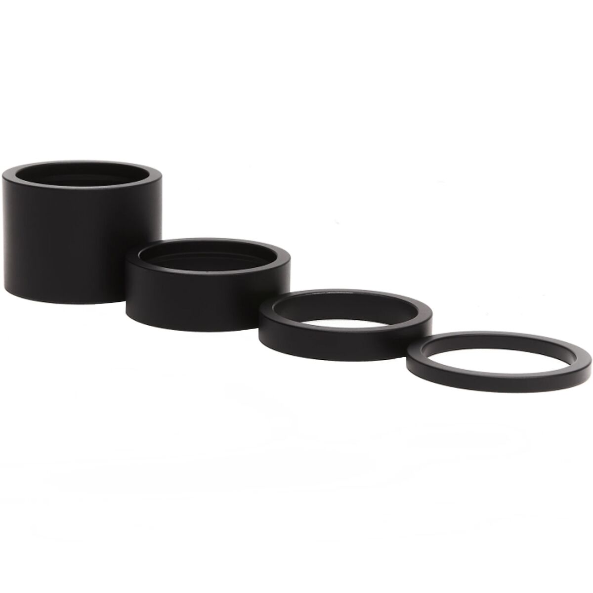 Chris King | Headset Spacer Kit 2 1-1/8 | Matte Black | 1 1/8 | Aluminum
