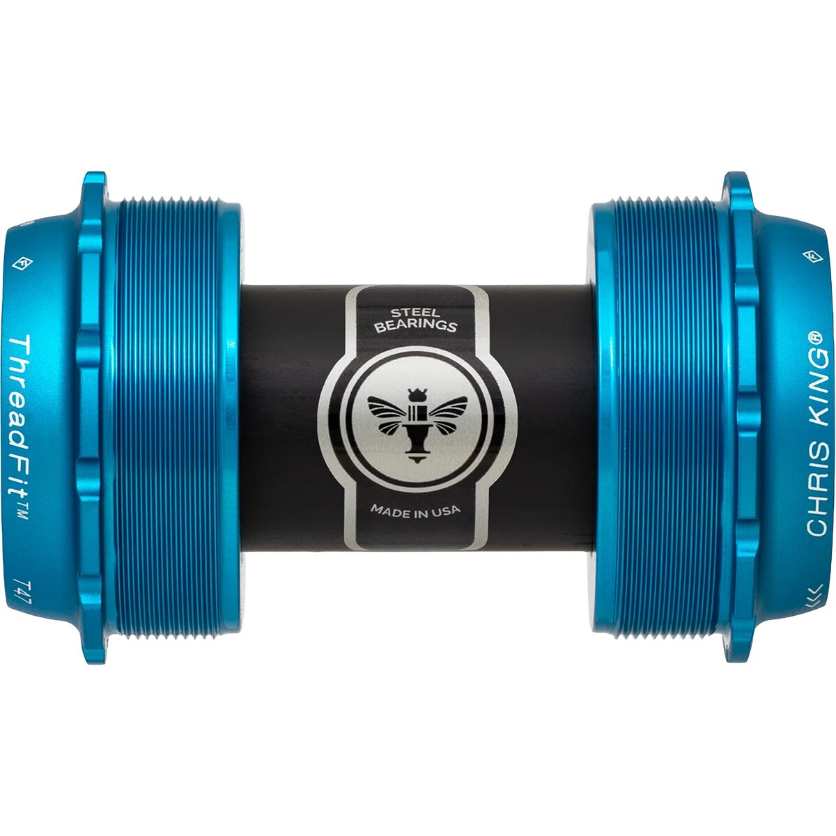 Chris King Chris King ThreadFit T47-24x Bottom Bracket - Ceramic Turquoise, 24mm