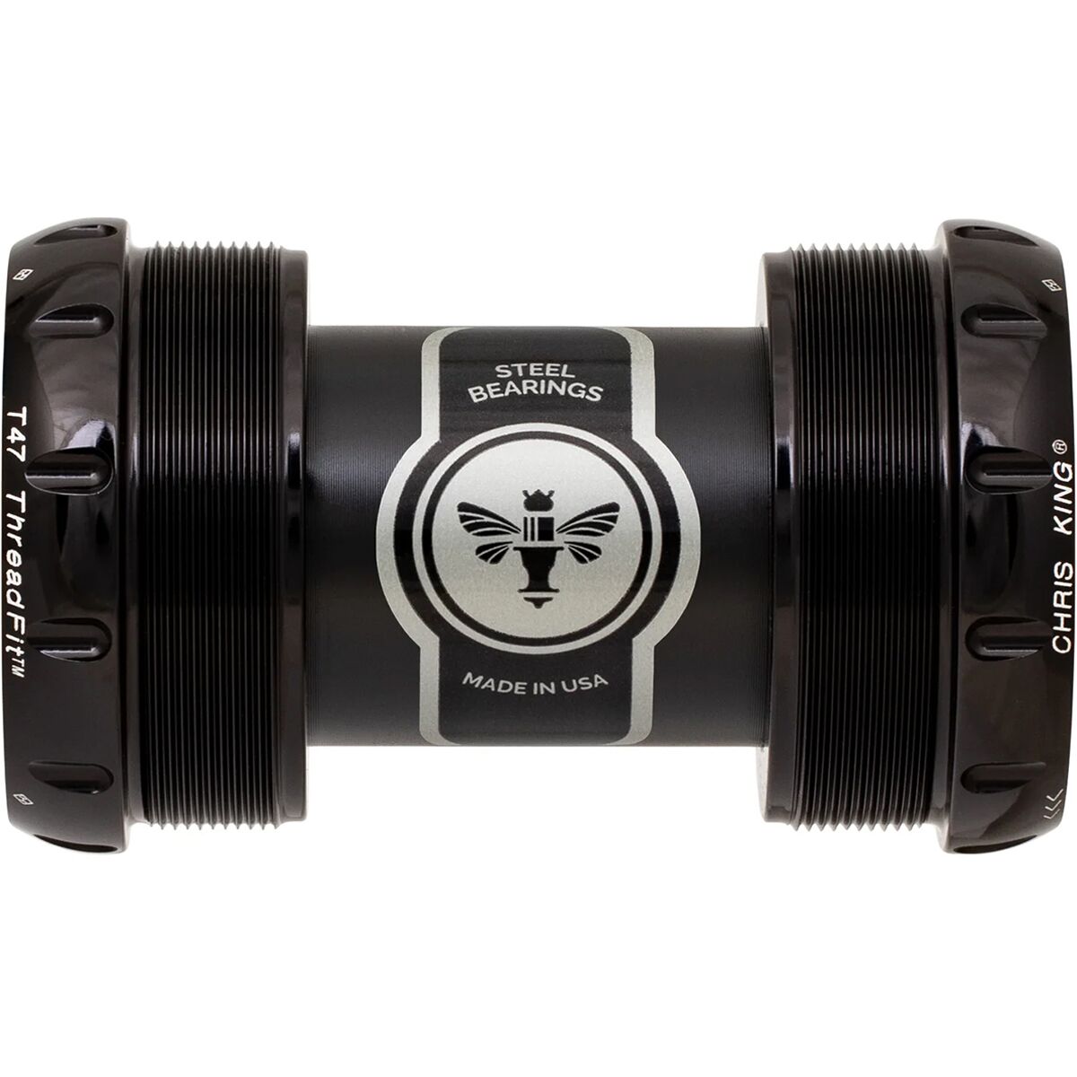 Chris King Chris King ThreadFit T47-30x Bottom Bracket - Ceramic Black, 30mm