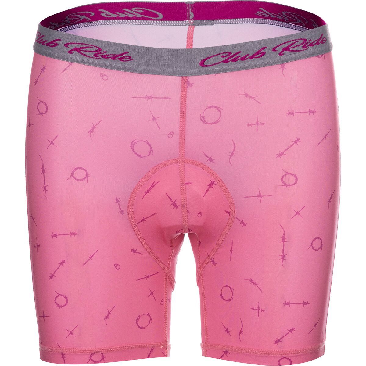 Club Ride Apparel Club Ride Apparel Drift Short - Women's Wild Orchid Barb Print, XS