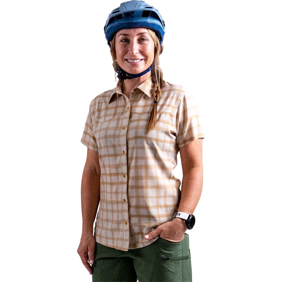 Club Ride Apparel Bandara Splash Plaid Jersey - Women's Aqua Splash, S