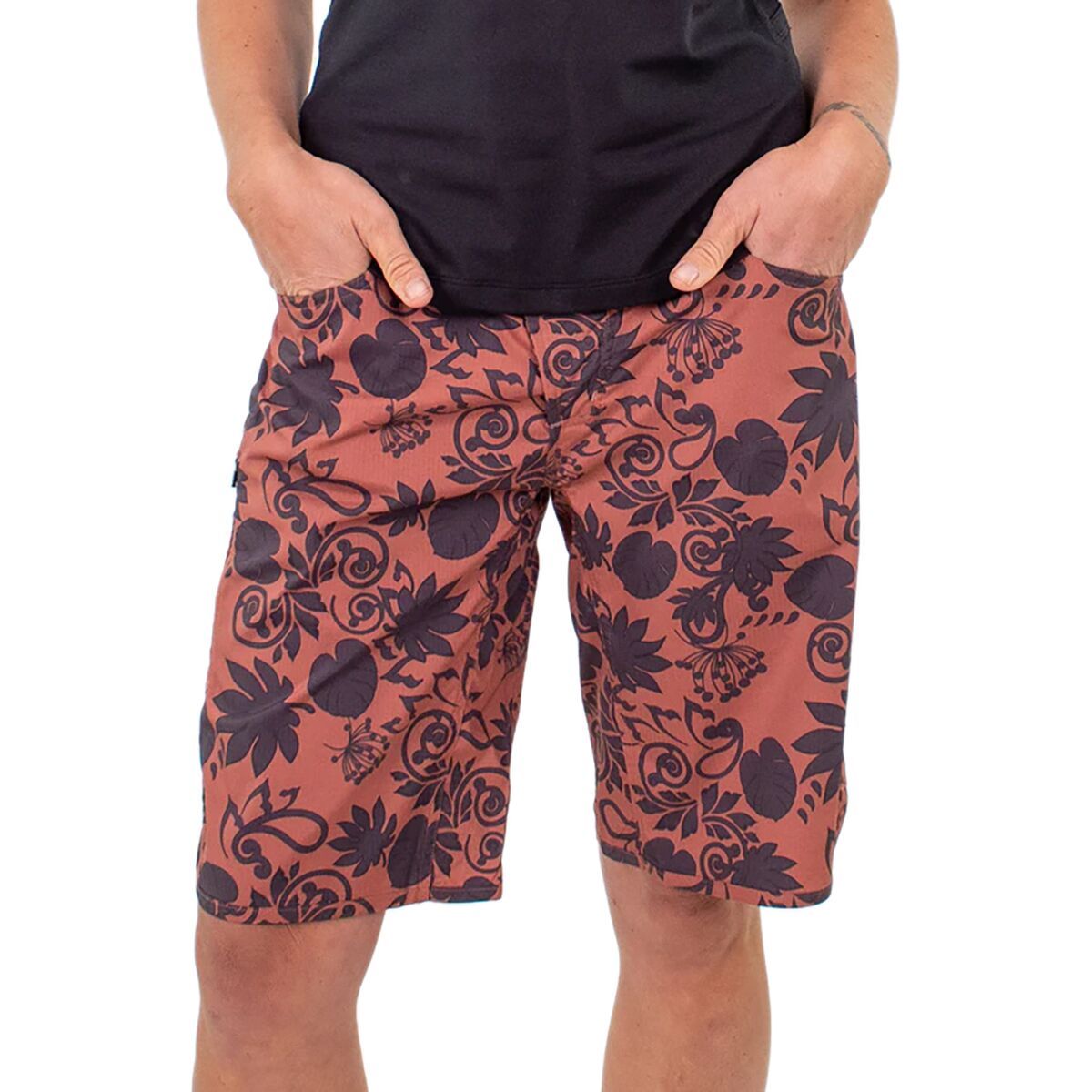 Club Ride Apparel Savvy 11in Paisley Print Short - Women's Puce Paisley, XS