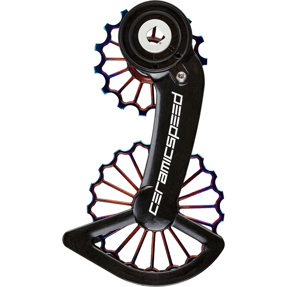 CeramicSpeed OSPW 3D Hollow Ti Oil Slick PVD Ctd Red/Force Axs, one size