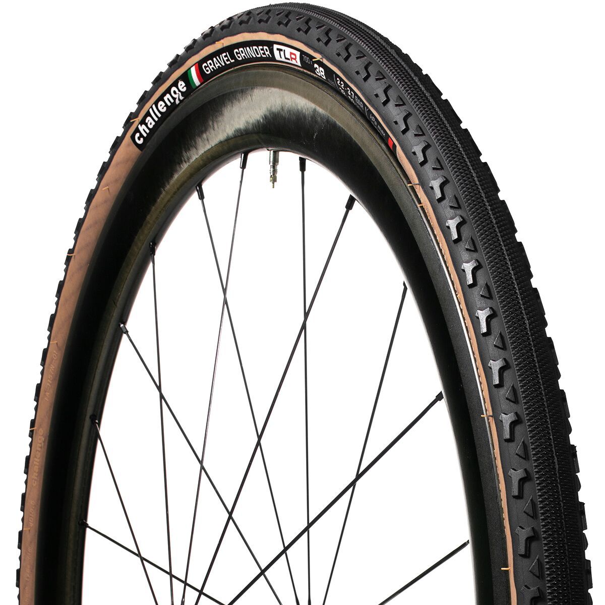 Challenge Gravel Grinder TLR Tubeless Tire Black/Brown, 700x38