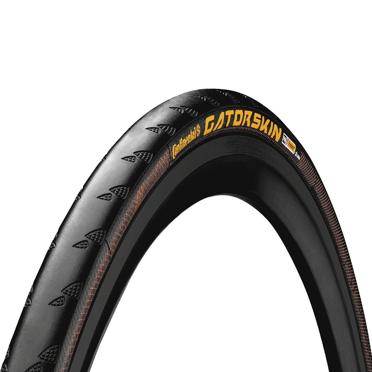 Continental Continental Gatorskin Clincher Tire Black, Folding Black, 700x23