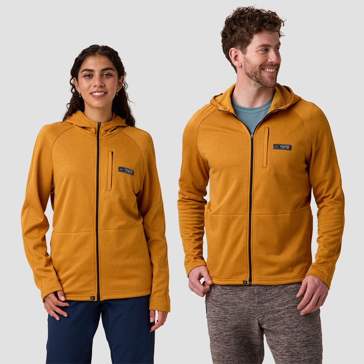 Coalatree Baseline Midlayer Fleece Jacket - Unisex Gold, L