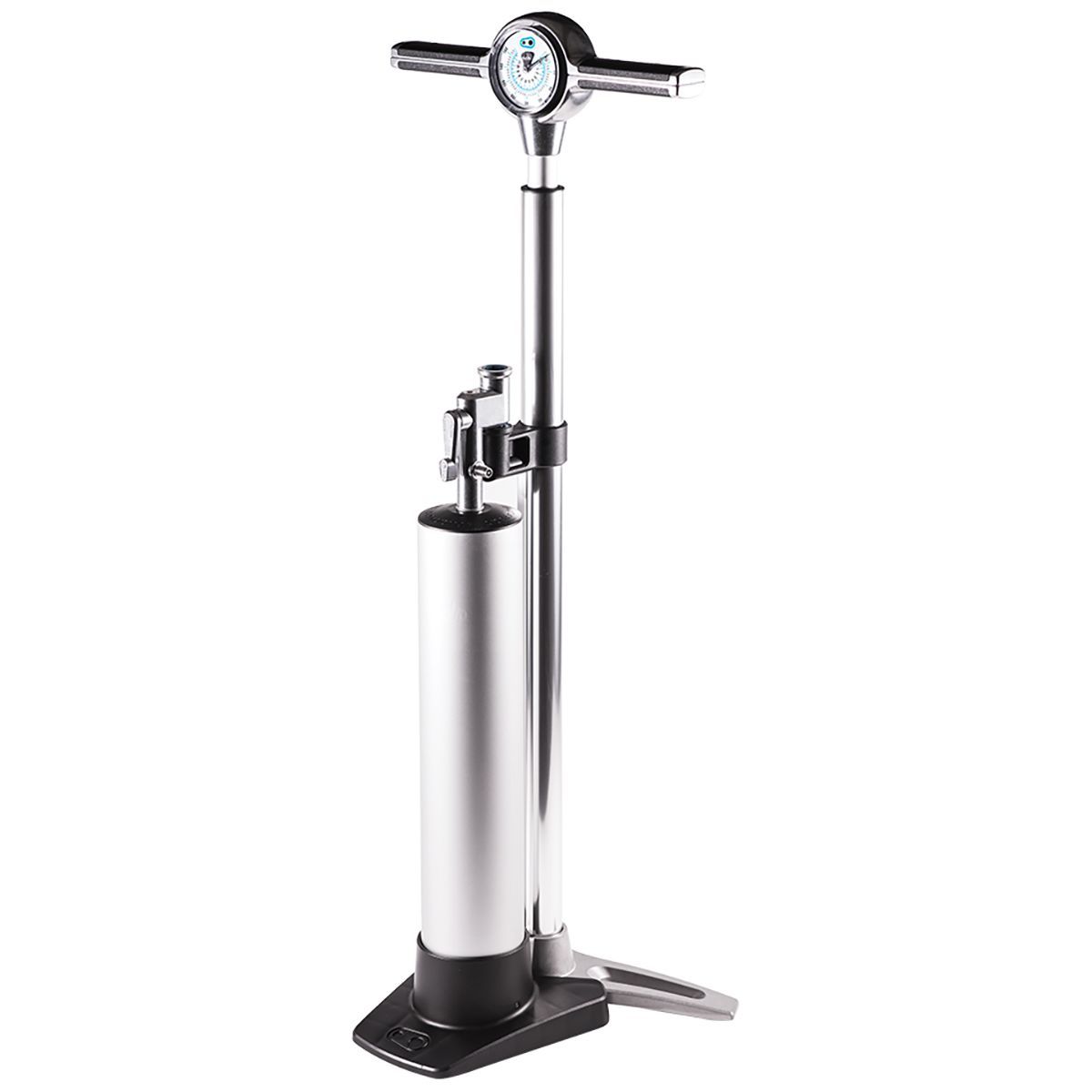 Crank Brothers Crank Brothers Klic Analog Floor Pump w/ Tubeless Canister Silver, One Size