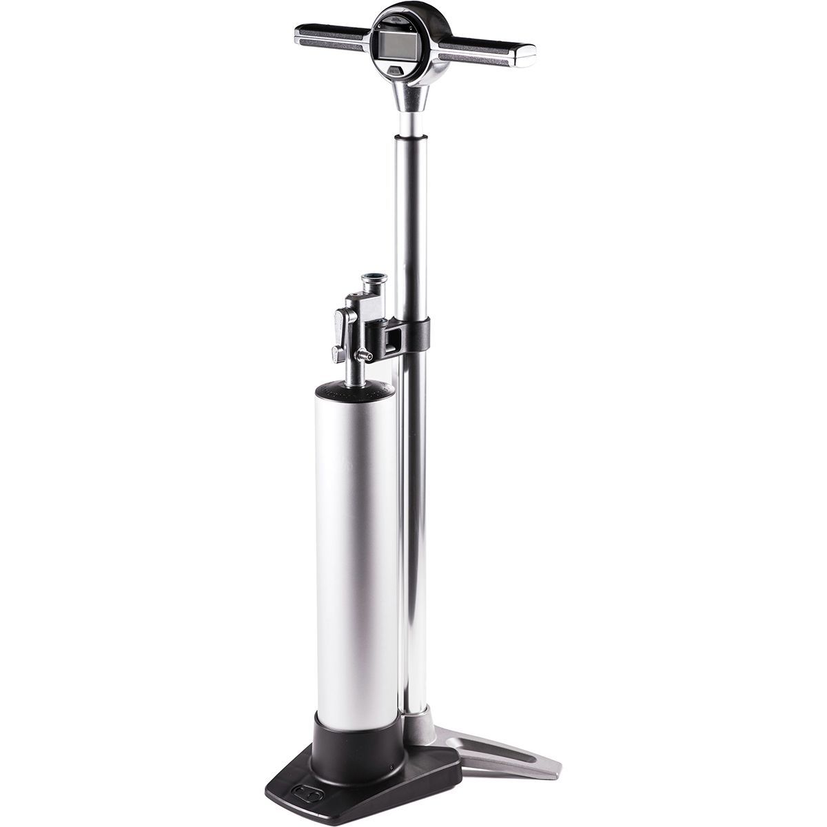 Crank Brothers Crank Brothers Klic Digital Floor Pump w/ Tubeless Canister Silver, One Size