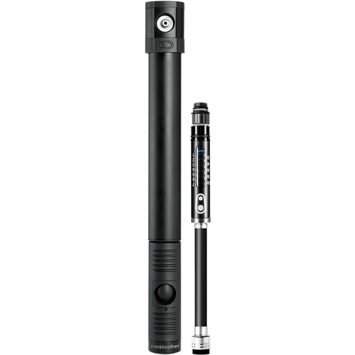 Crank Brothers Crank Brothers Klic Hand Pump + Gauge - HV Midnight Black, One Size