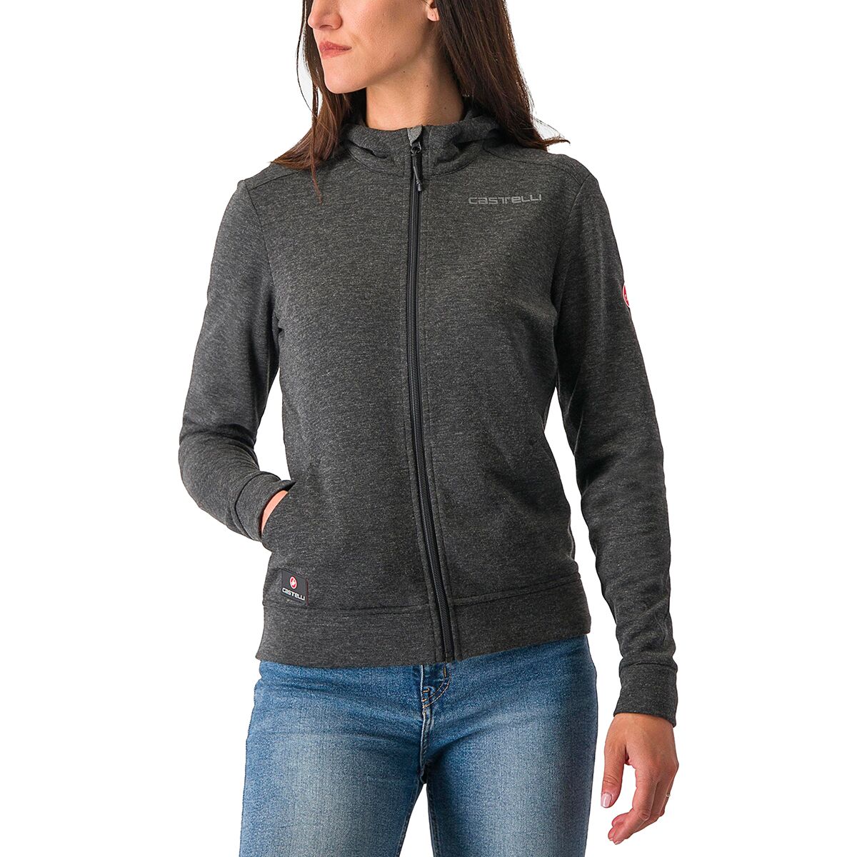 Castelli Castelli Milano Full-Zip Fleece Jacket - Women's Dark Gray, XS