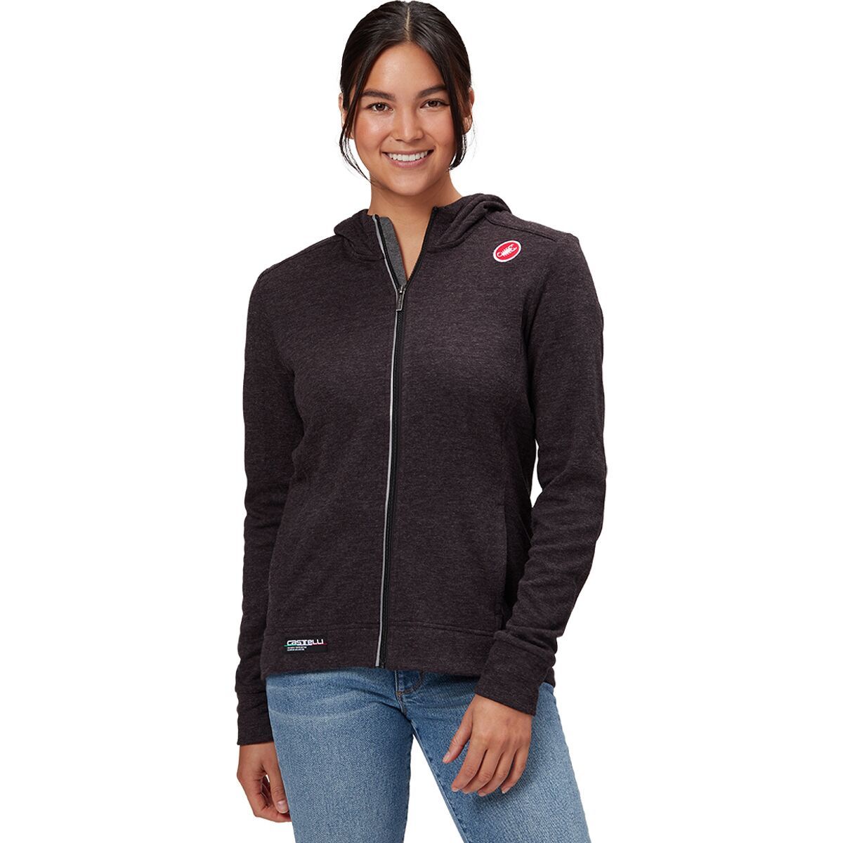 Castelli Castelli Milano Full-Zip Fleece Jacket - Women's Melange Light Black, XS