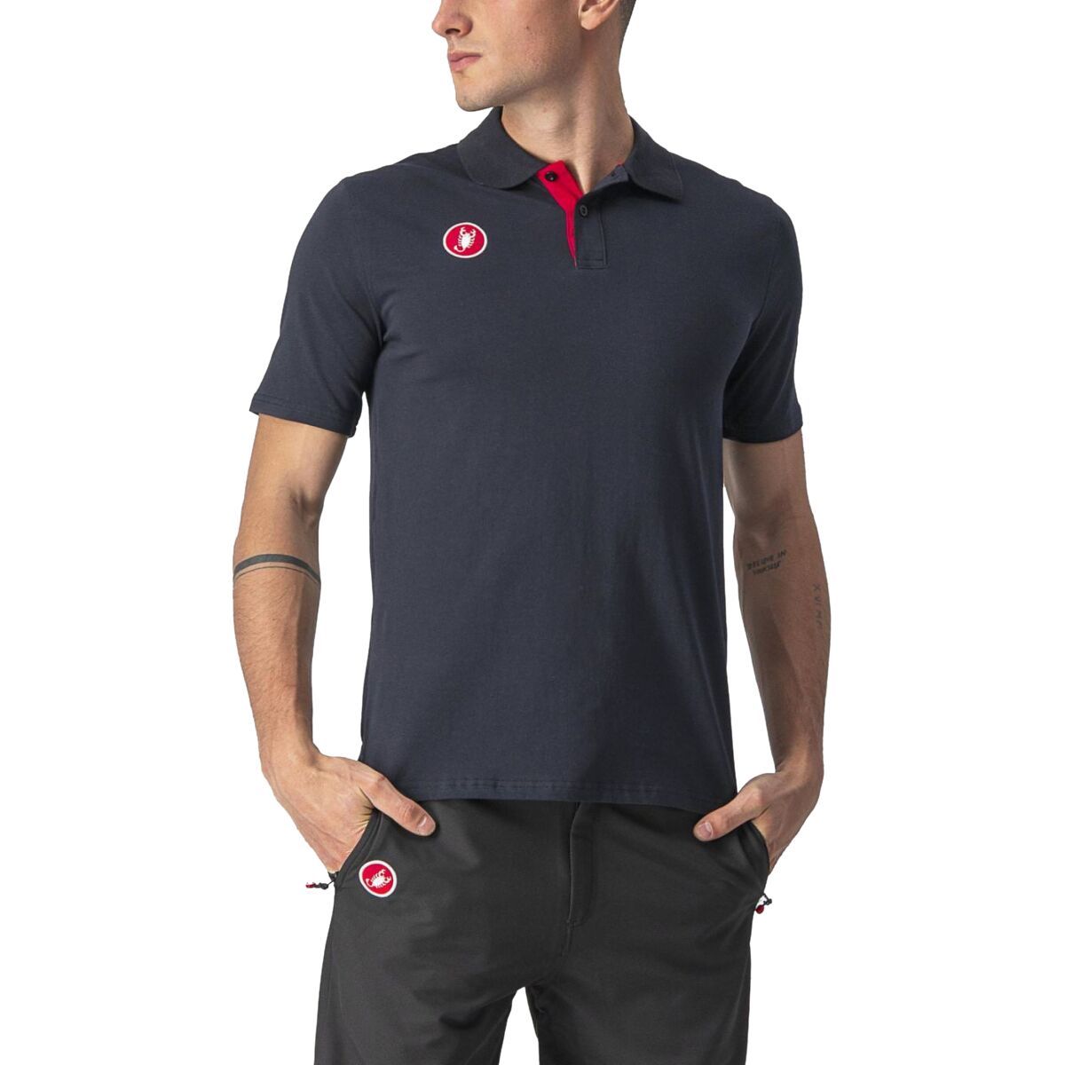 Castelli Castelli Race Day Polo Shirt - Men's Black, M