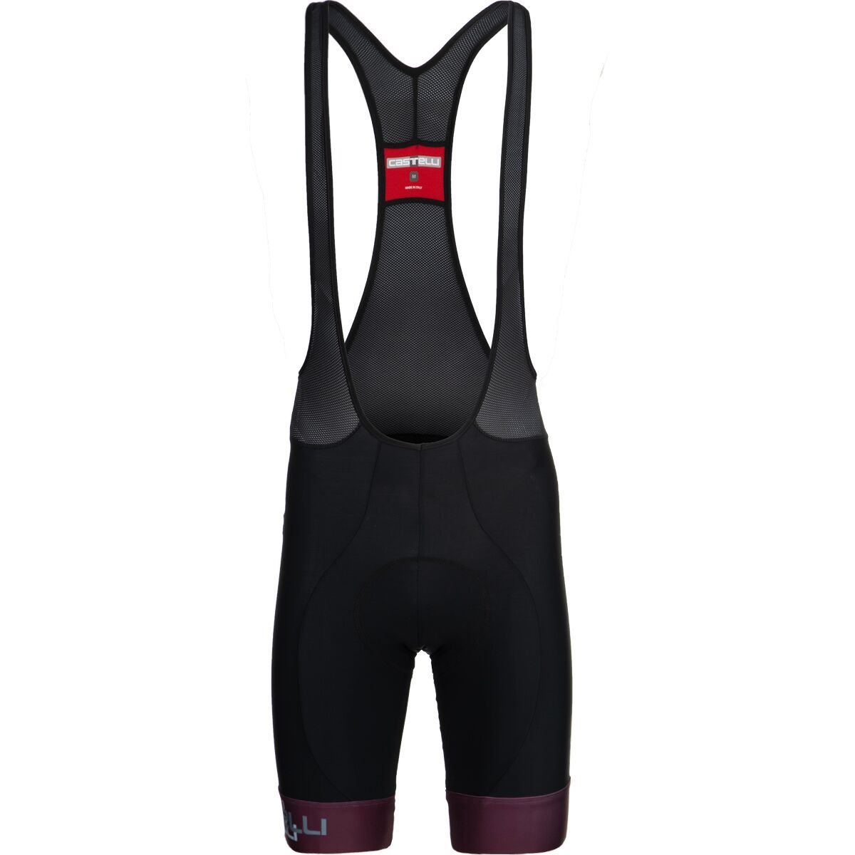 Castelli Entrata Limited Edition Bib Short - Men's Black/Deep Bordeaux/Vortex Gray, 3XL