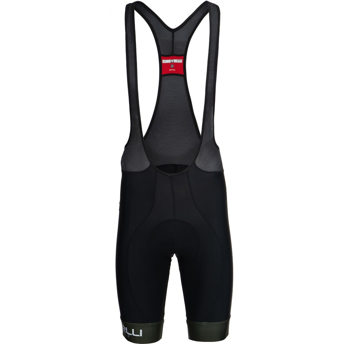 Castelli Entrata Limited Edition Bib Short - Men's Black/Deep Green/Silver Gray, S