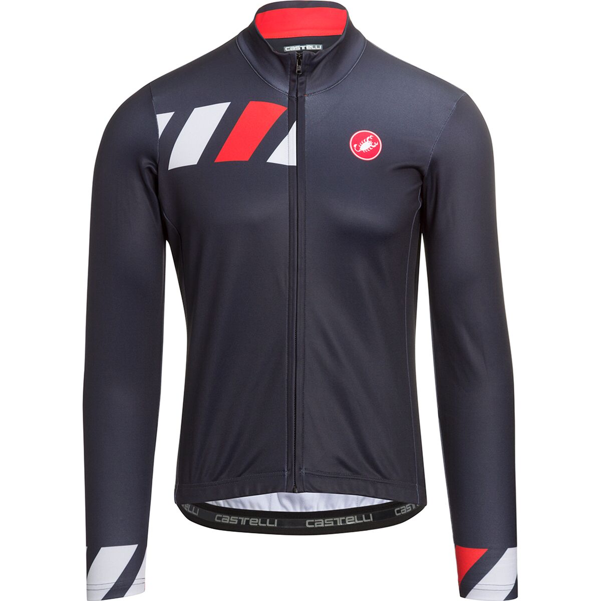 Castelli Castelli Pisa Mid Limited Edition Jersey - Men's Dark Steel Blue/Fiery Red/Silver Gray, S