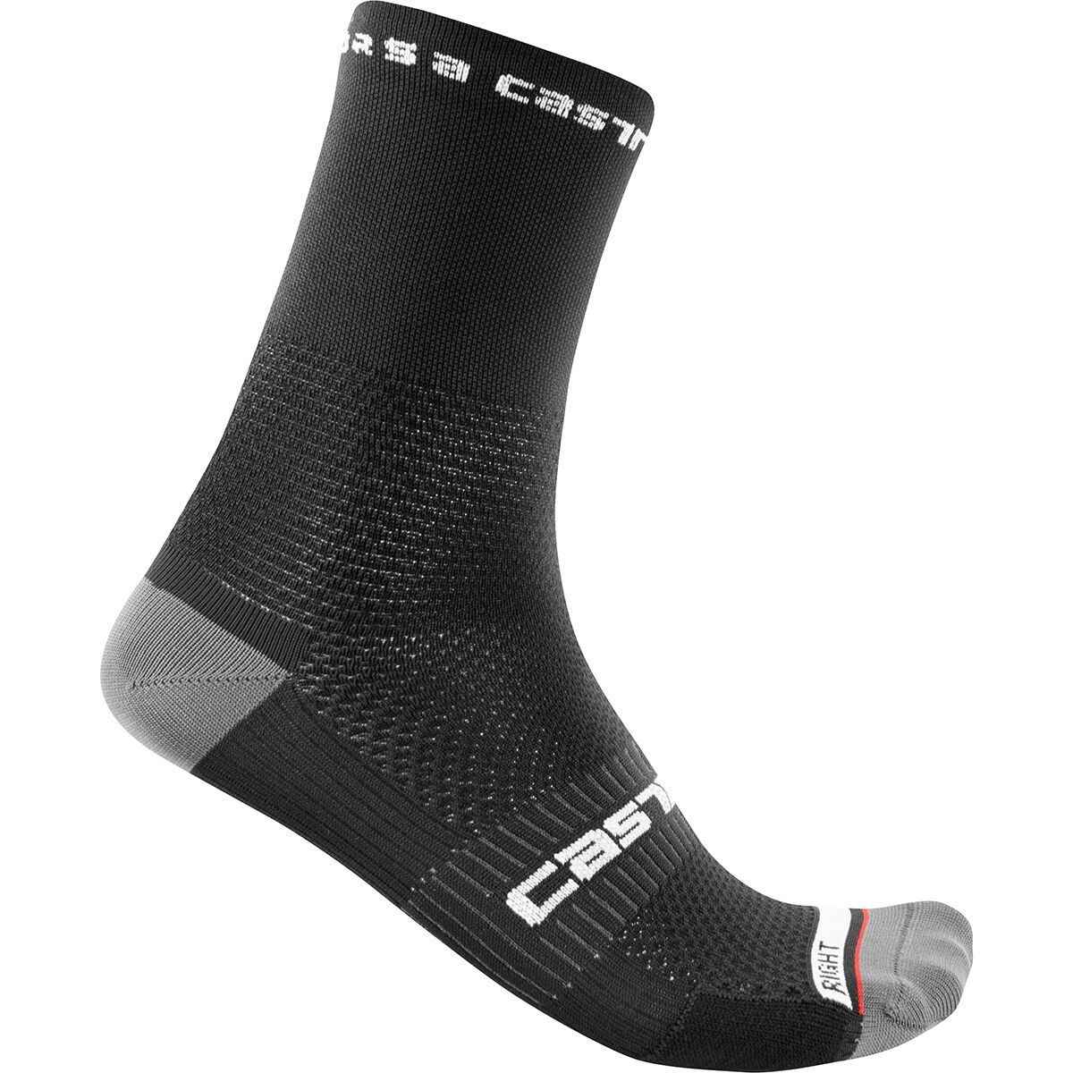Castelli Castelli Rosso Corsa Pro 15 Sock Black, S/M - Men's