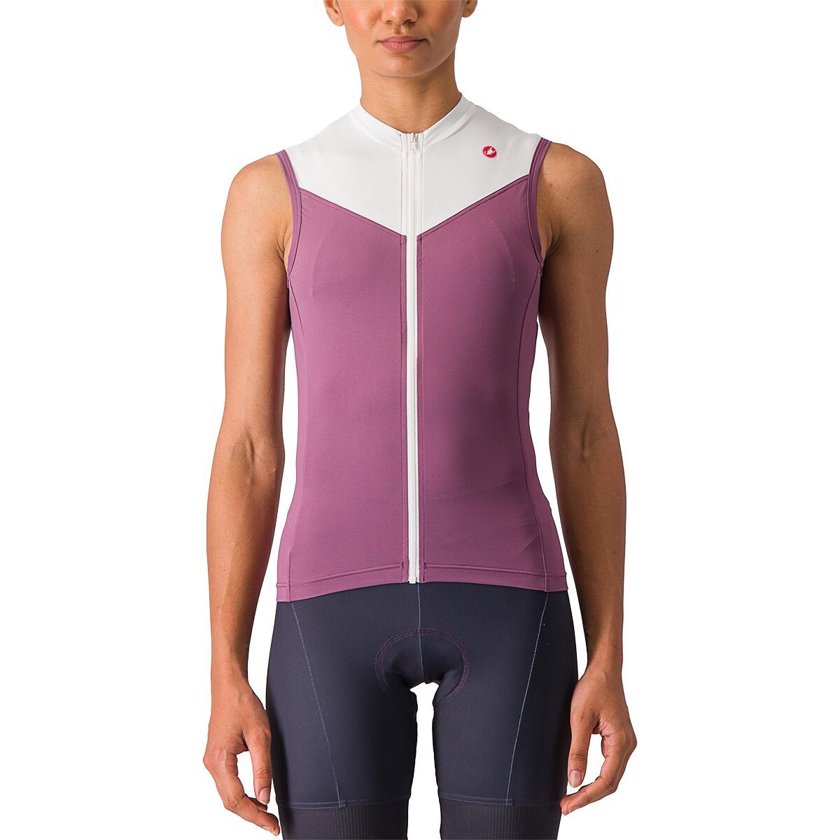 Castelli Solaris Sleeveless Jersey - Women's Deep Purple/Ivory, M