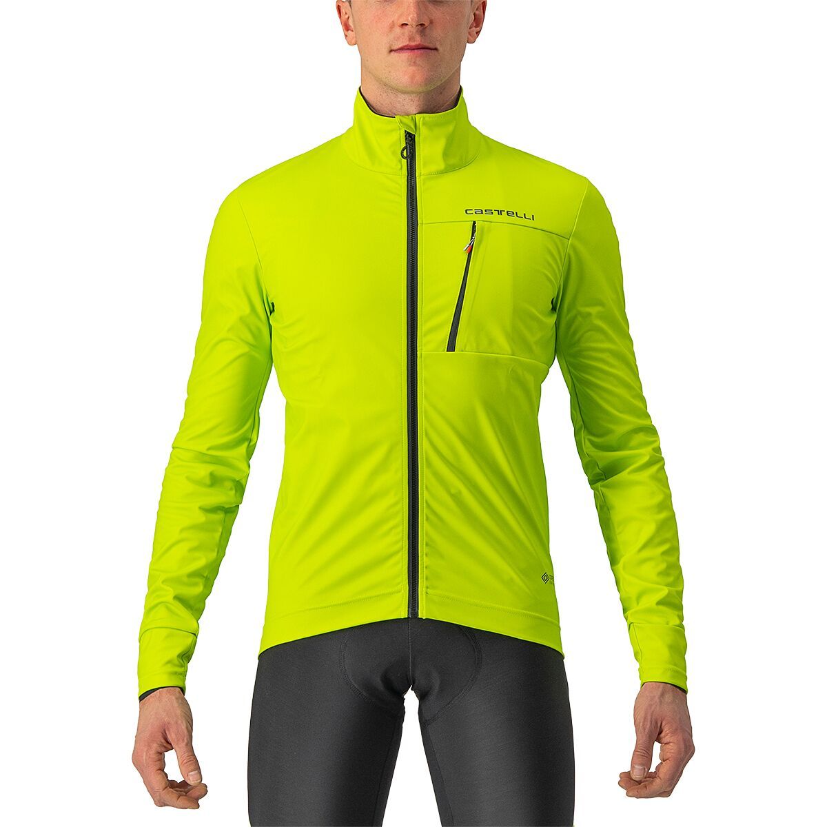 Castelli Go Jacket - Men's Electric Lime/Black, XS