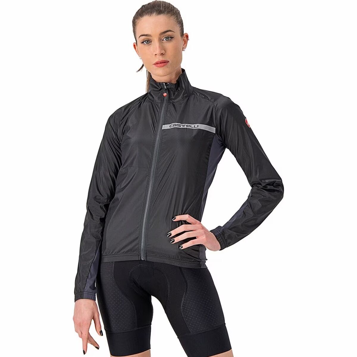 Castelli Castelli Squadra Stretch Jacket - Women's Light Black/Dark Gray, S