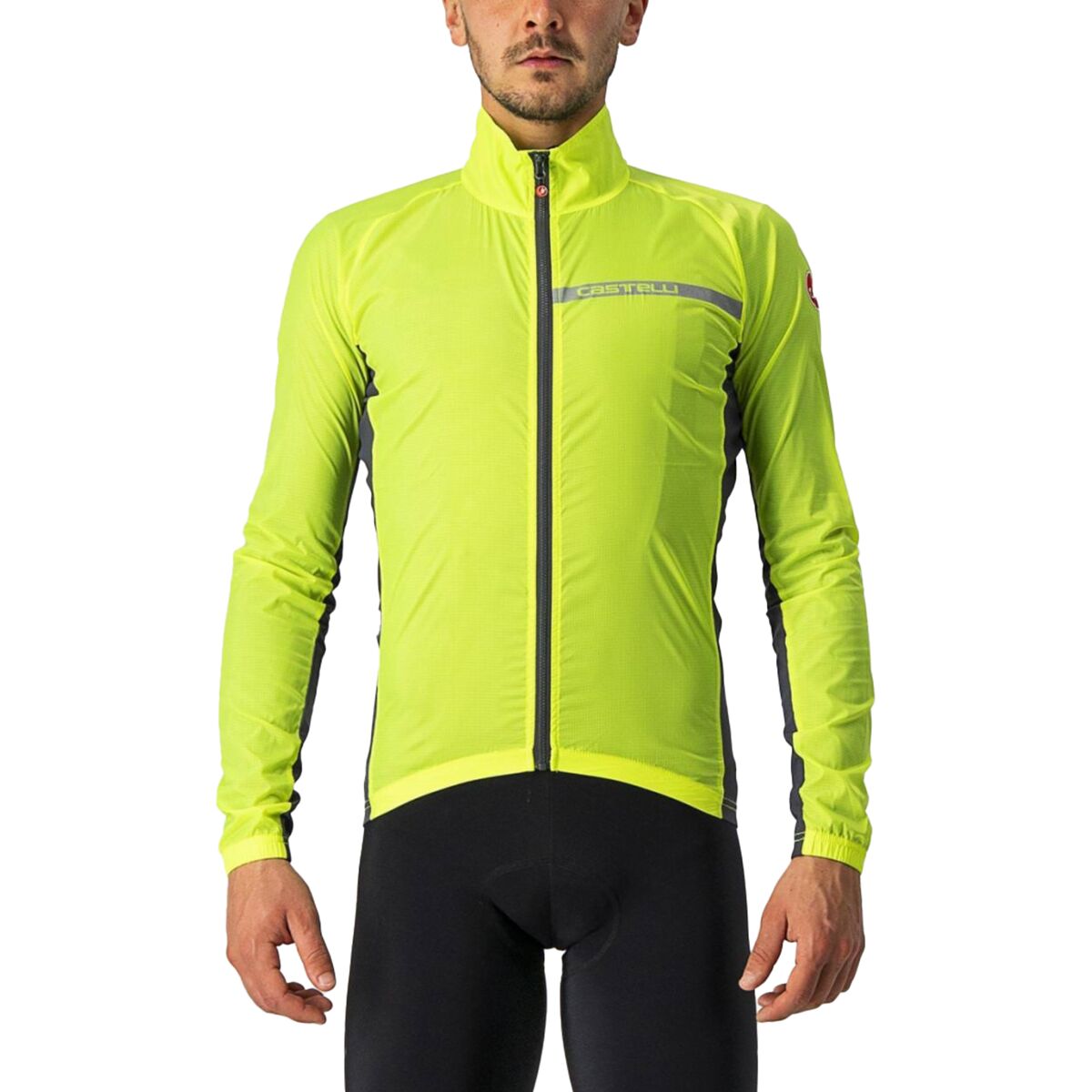 Castelli Castelli Squadra Stretch Jacket - Men's Electric Lime/Dark Gray, L