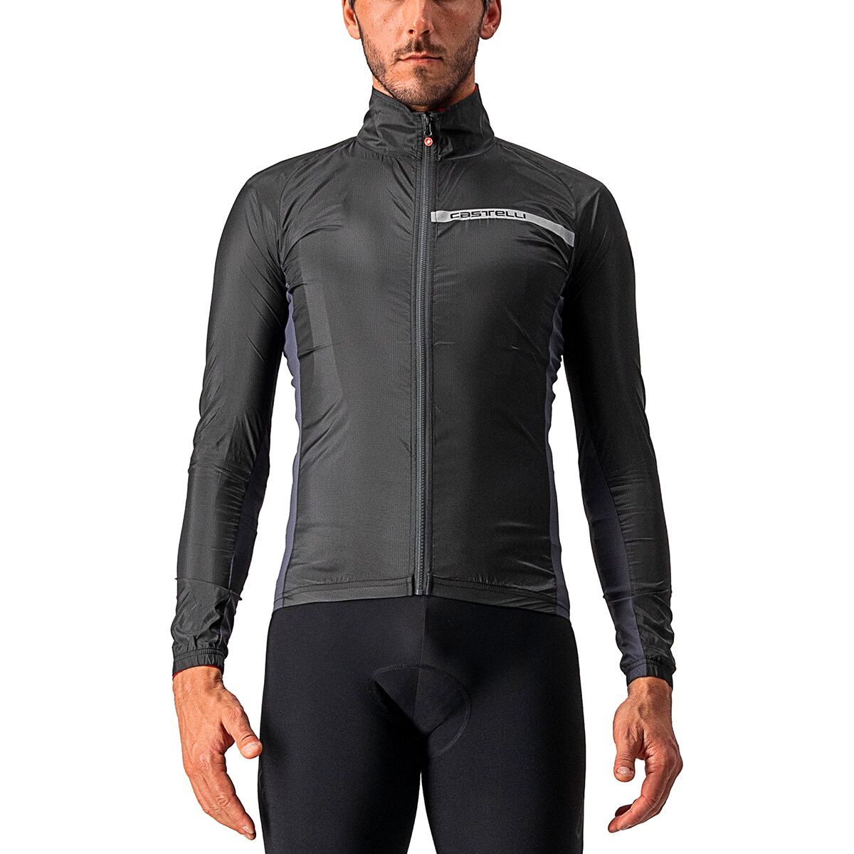 Castelli Castelli Squadra Stretch Jacket - Men's Light Black/Dark Gray, S